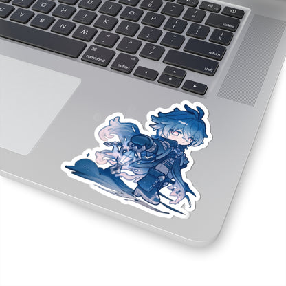 Whimsical Anime Kiss-Cut Stickers, Cute Laptop Decals, Kawaii Art Stickers, Gift for Gamers, Enamel Pin Alternative