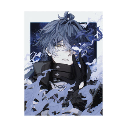 Genshin Impact Flins Satin Poster