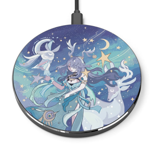 Celestial Wireless Charger, Aesthetic Charging Pad, Cute Phone Accessory, Gifts for Dreamers, Starry Night Decor